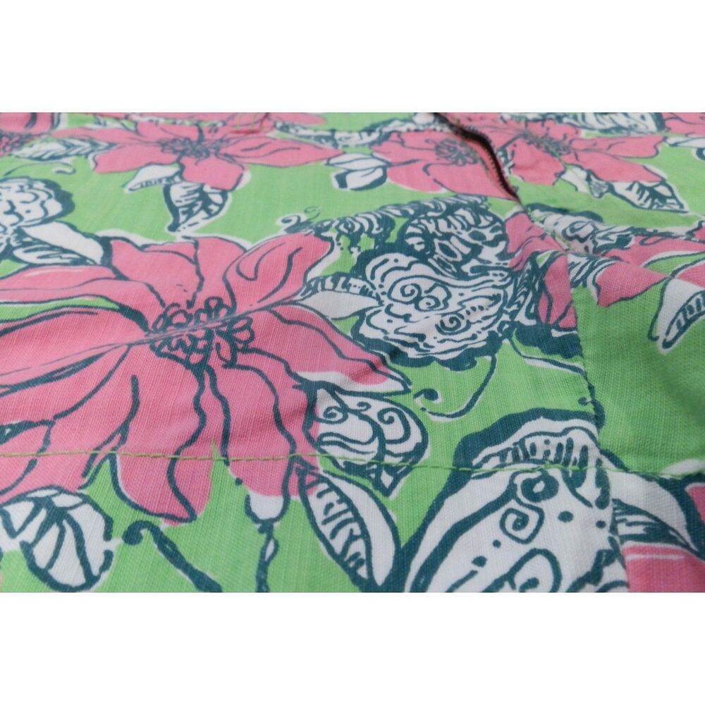 Lilly Pulitzer Women's Pink and Green Floral Shorts Size 00 - Picture 3 of 3